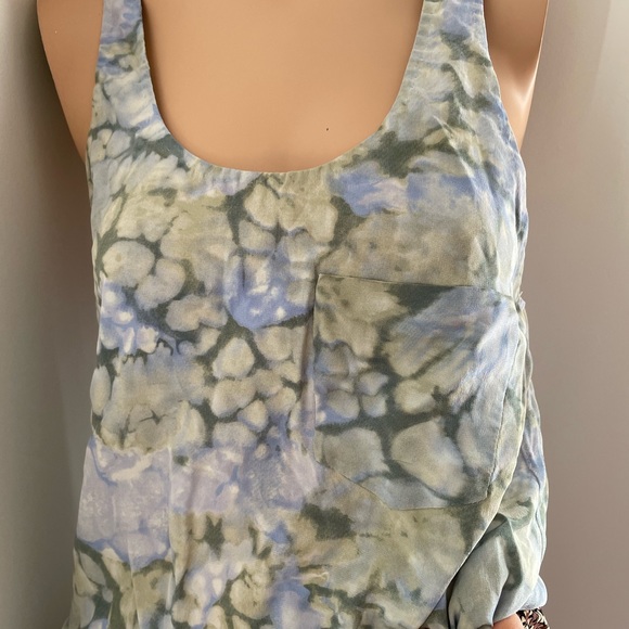 18” PTP 🌷 S watercolour silk tank blouse top Wilfred - Picture 3 of 5